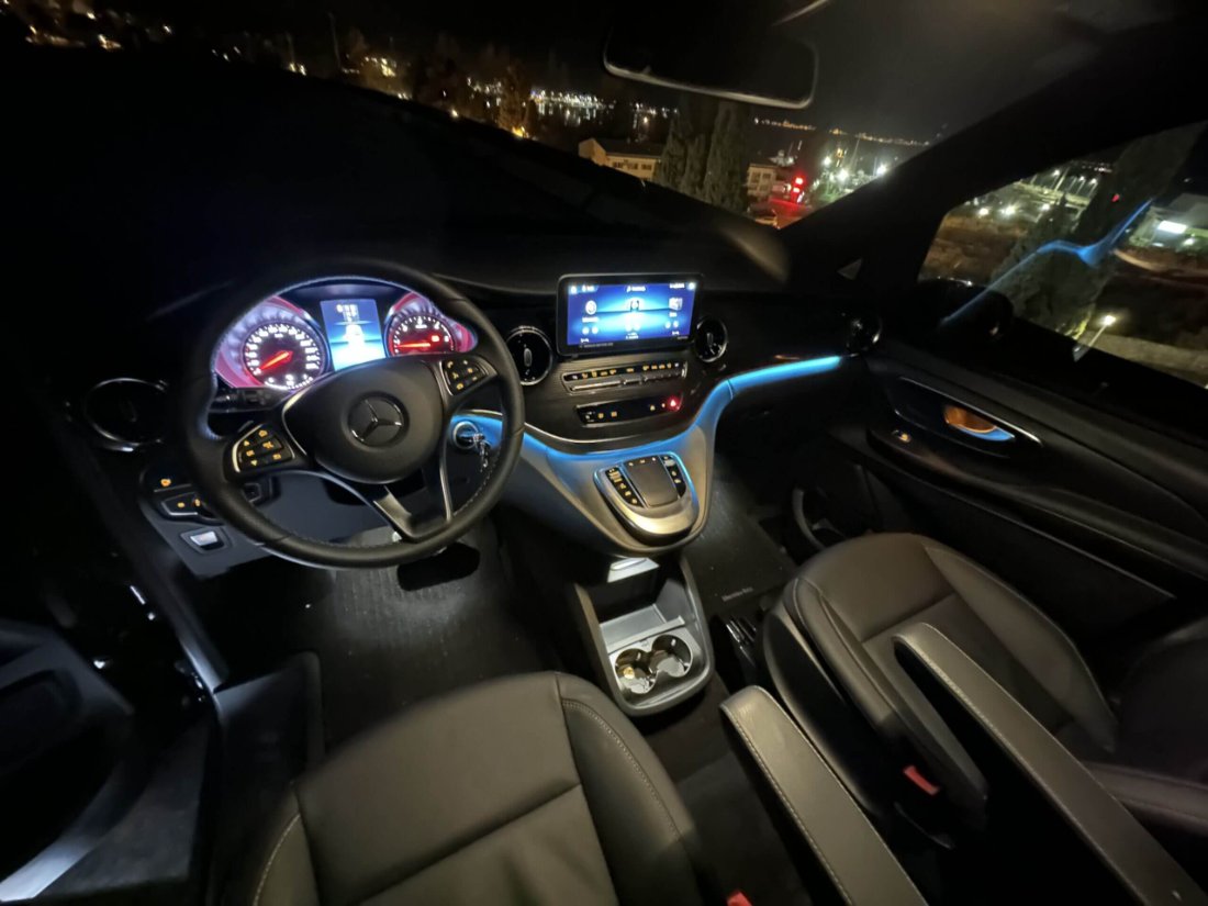 V-Class cockpit with ambient lighting